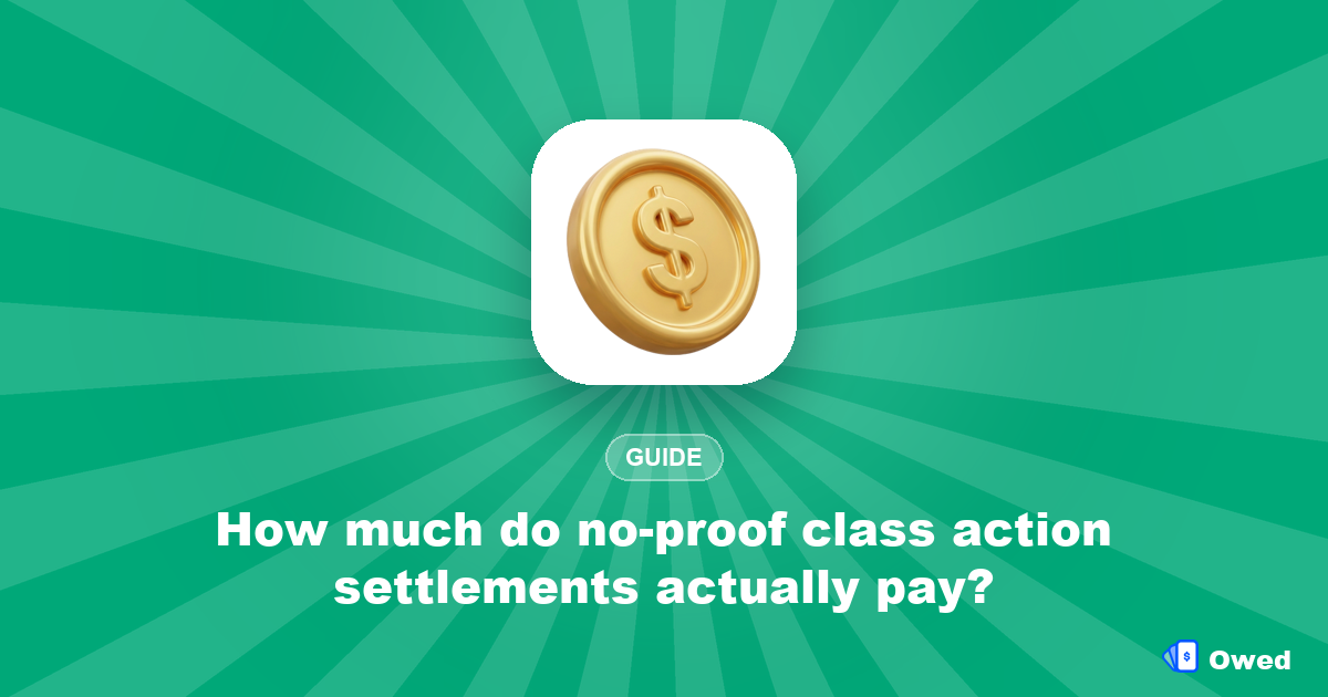 How much do no-proof class action settlements actually pay?