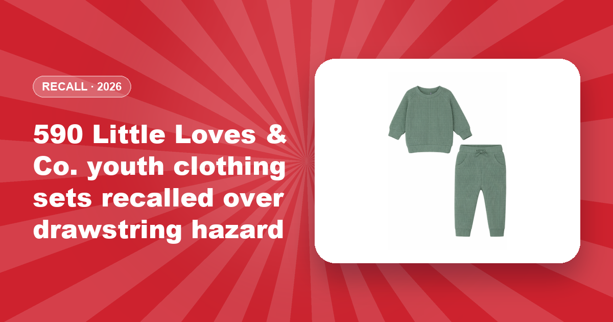 590 Little Loves & Co. youth clothing sets recalled over drawstring hazard