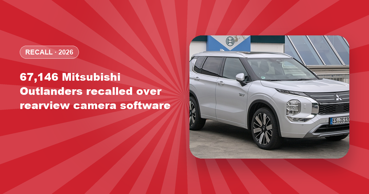 67,146 Mitsubishi Outlanders recalled over rearview camera software