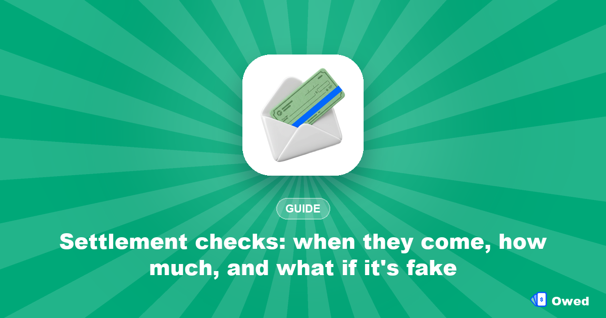 Settlement checks: when they come, how much, and what if it's fake