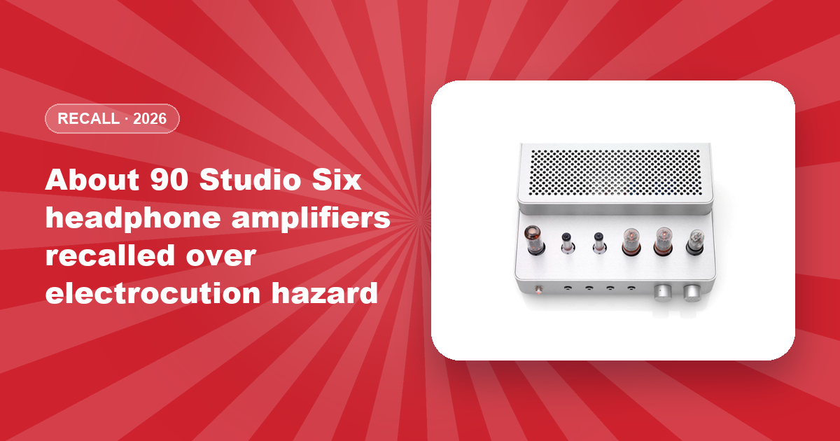 About 90 Studio Six headphone amplifiers recalled over electrocution hazard
