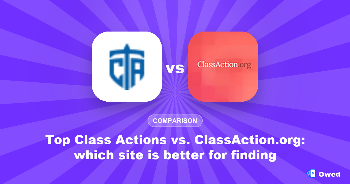 Top Class Actions vs ClassAction.org: which site is better?